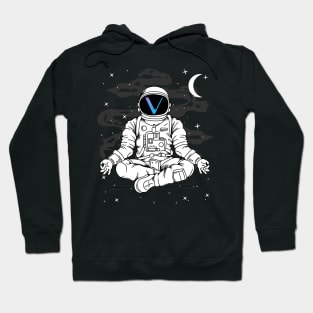 Astronaut Yoga Vechain VET Coin To The Moon Crypto Token Cryptocurrency Blockchain Wallet Birthday Gift For Men Women Kids Hoodie